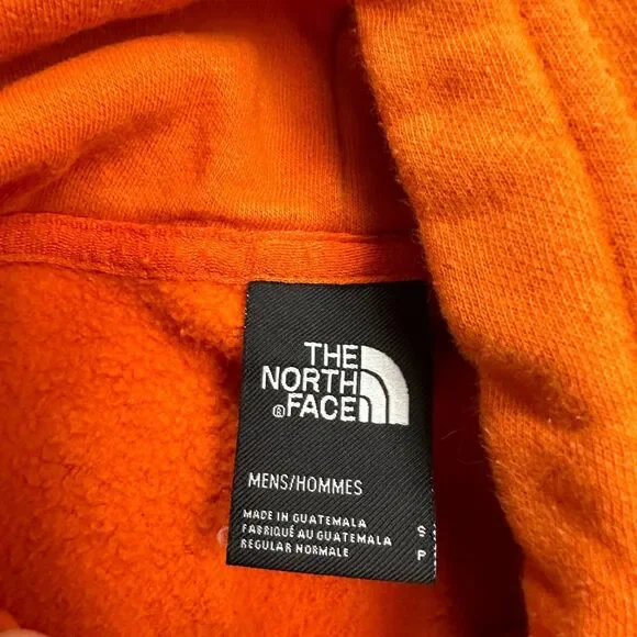 The North Face Hoodie Sweatshirt Mens Small Orange Fleece Casual Graphic Outdoor - Picture 4 of 9